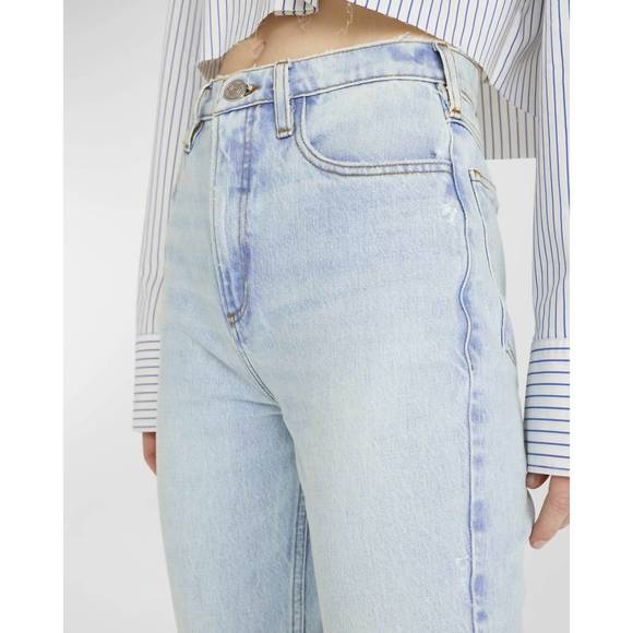 NEW FRAME high n tight crop mini bootcut jean in legacy - Picture 3 of 4